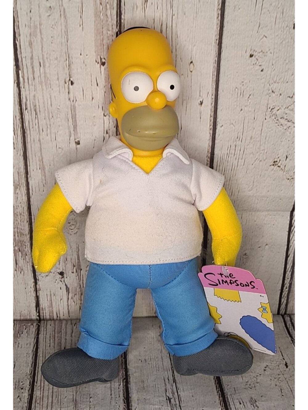 10" NWT Jakks Pacific Homer Simpson Plush Doll Plastic Head Stuffed Toy 2024